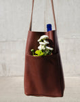 Leather Wine Tote