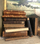 Antique leather bound books
