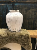 Vintage white painted vase