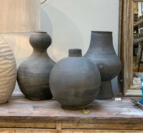 matte black ceramic vases