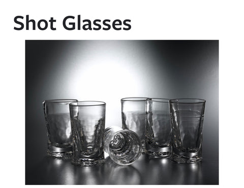Handblown shot glass pair