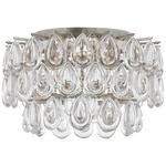 Teardrop crystal chandelier flush mount