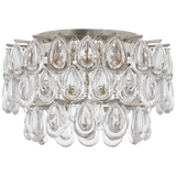 Teardrop crystal chandelier flush mount